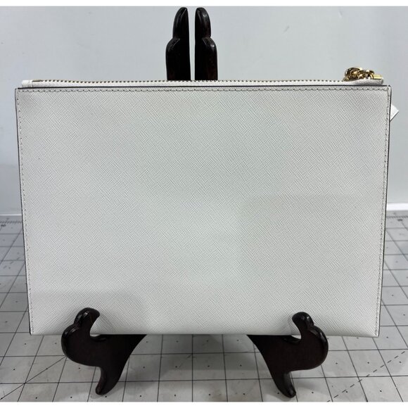 Michael Kors Jet Set Dragonfly White Wristlet Clutch NWOT Leather - Picture 3 of 6